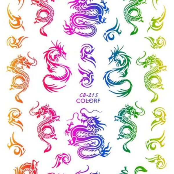 Stickers metalizados arcoiris - Varios diseños