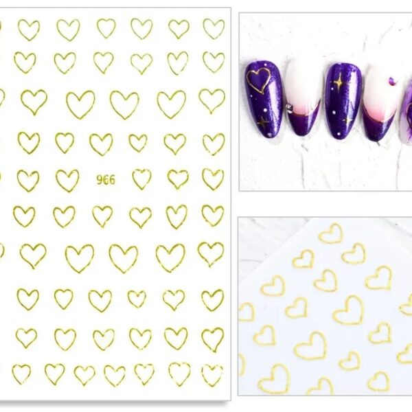 Sticker corazón oro mod. JO-966