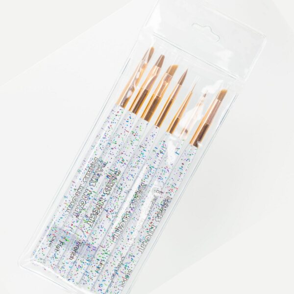Set de 7 pinceles con glitter - Paris Night