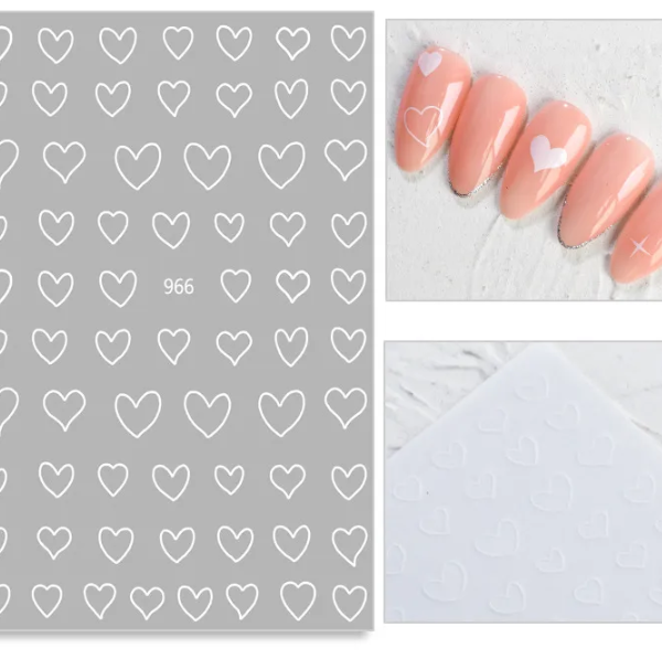 Sticker corazón blanco mod. JO-966