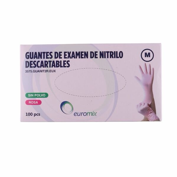 Guantes de nitrilo rosa - por caja 50 pares