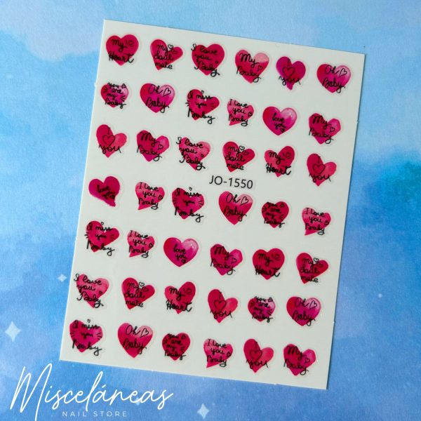 Sticker corazón cod JO-1550