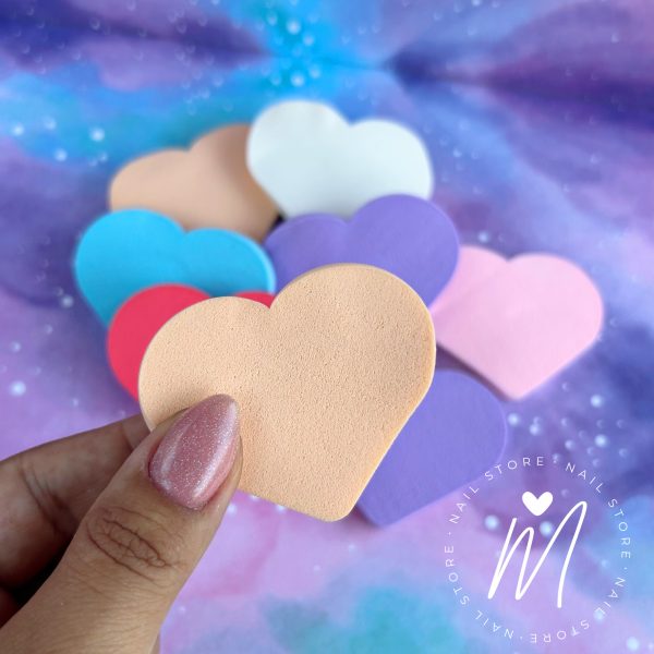 Esponja corazón x8 unidades