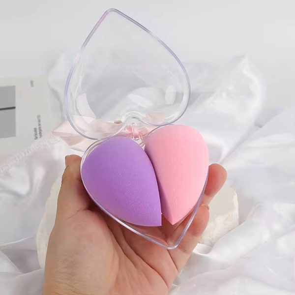 Esponja gotita x2 en estuche corazón
