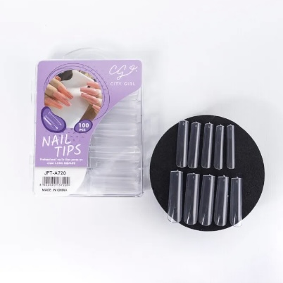 Tips Clear Long Square XXL Soft Gel - City Girl