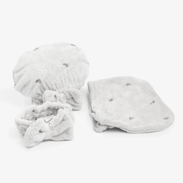Kit gorro para cabello de corazones - City Girl - Gris