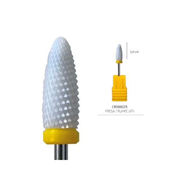 Fresa de cerámica cónica AMARILLA Coldrose