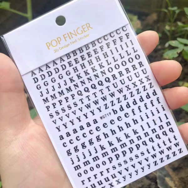 Sticker letras negro