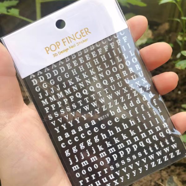 Sticker letras blanco
