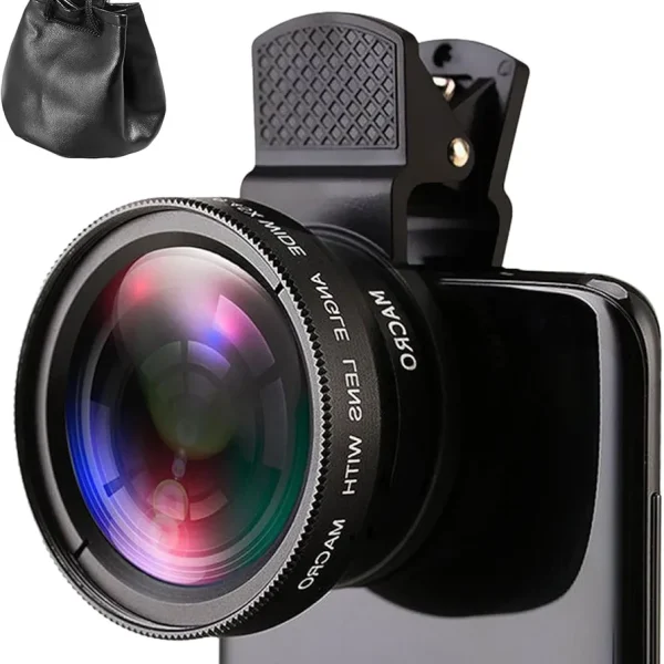 Lente clip para celular
