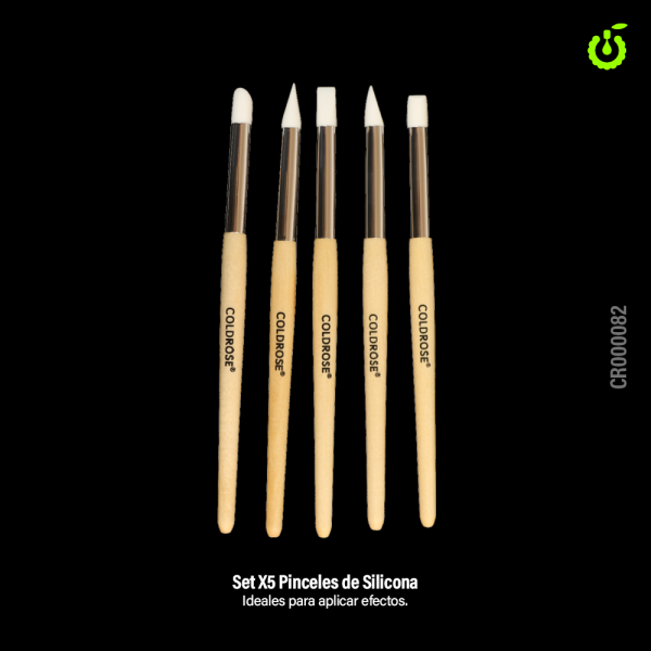 Pincel de silicona grande x5 - Coldrose