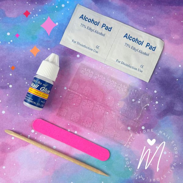 Kits para Press On Nails x5 - Azul