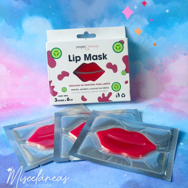 Parche de hidrogel para labios x3 - Simple & Beauty