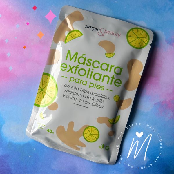 Máscara exfoliante para pies - Simple & Beauty