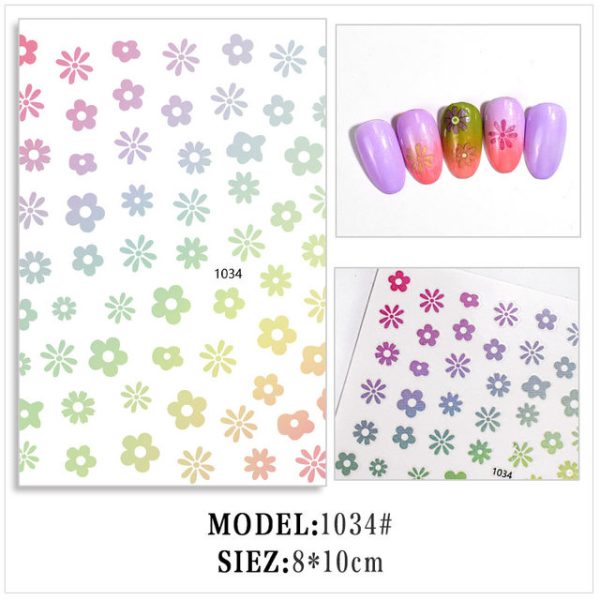 Sticker flores pastel cod. 1034