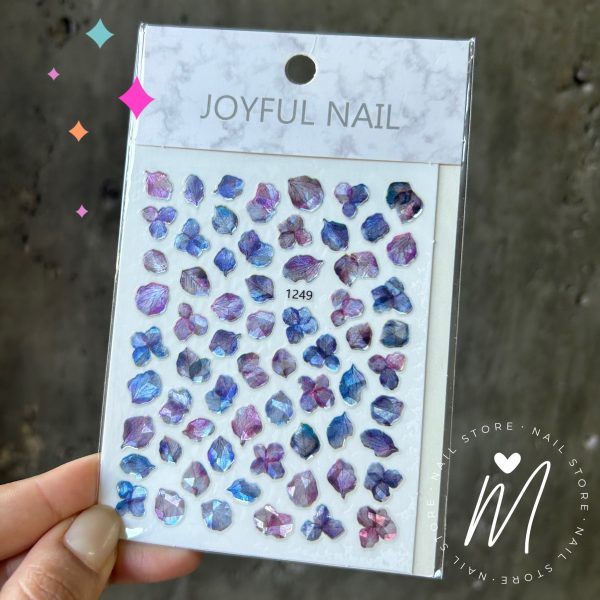 Sticker flores iridicentes Joyful Cod. 1249