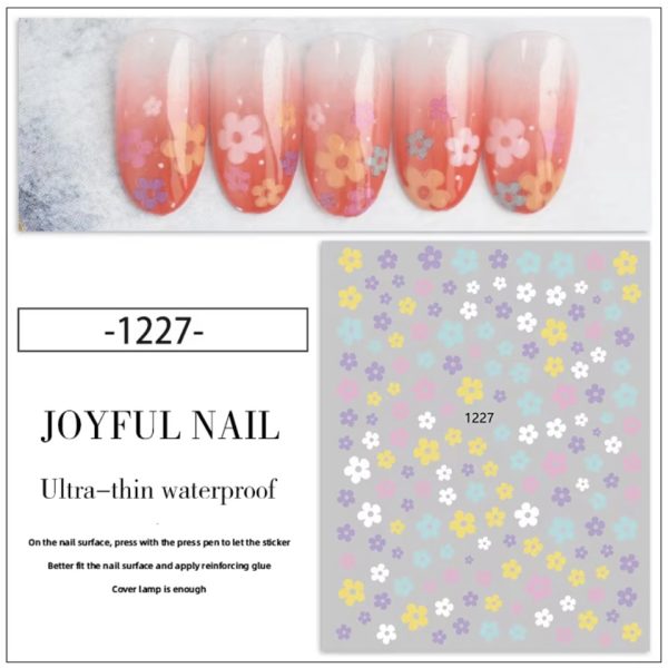 Sticker flores pastel cod. 1227