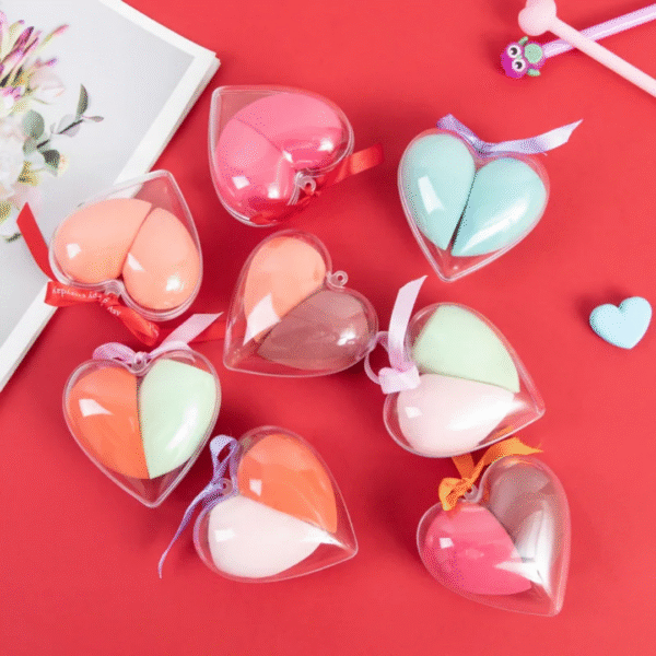 Esponja x2 en estuche corazón - Afines