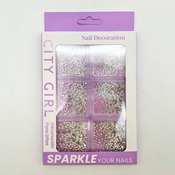 Caja grande strass plata - City girl
