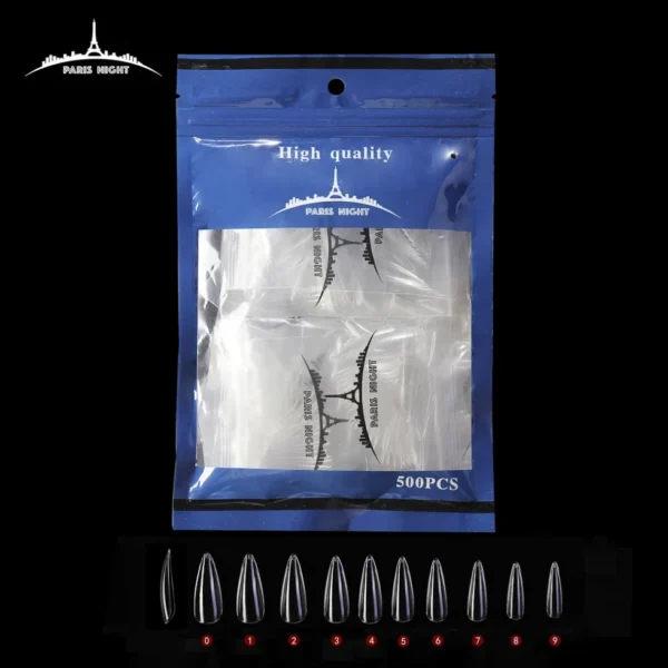 Tips Press On Stiletto (bolsa azul) - Paris Night