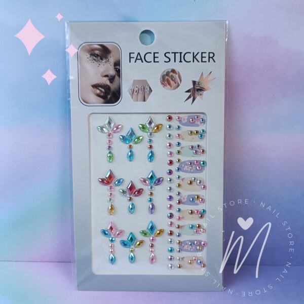 Strass facial autoadhesivo - Cod. 51552 - 01