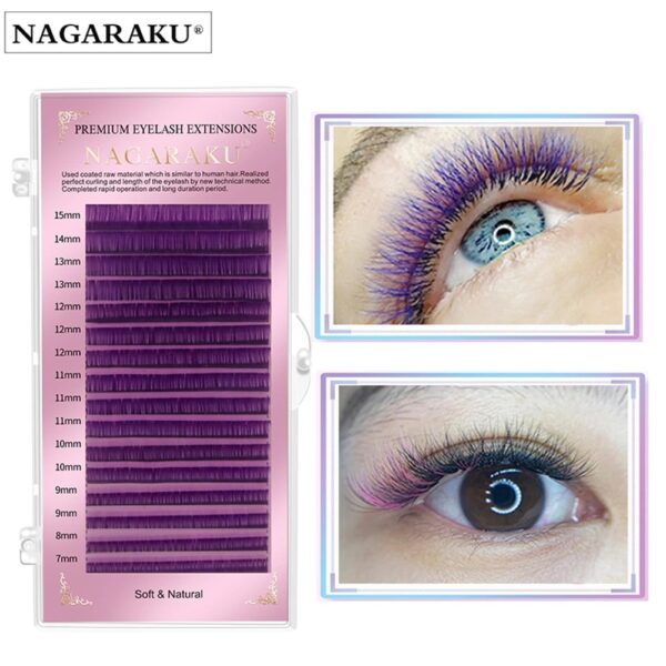 Pestañas Nagaraku 0.07 D - Mix - Violeta