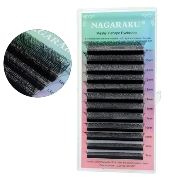 Pestañas Nagaraku doble Y - Mix 0.07C (8 - 14 mm)