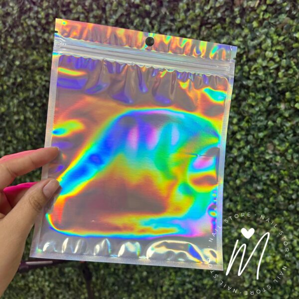 Bolsitas con zipper / ziploc x 15 unidades - Holográfica 16 x 20 cm