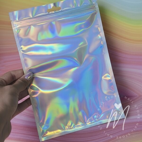 Bolsitas con zipper / ziploc x 15 unidades - Holográfica 16 x 24 cm