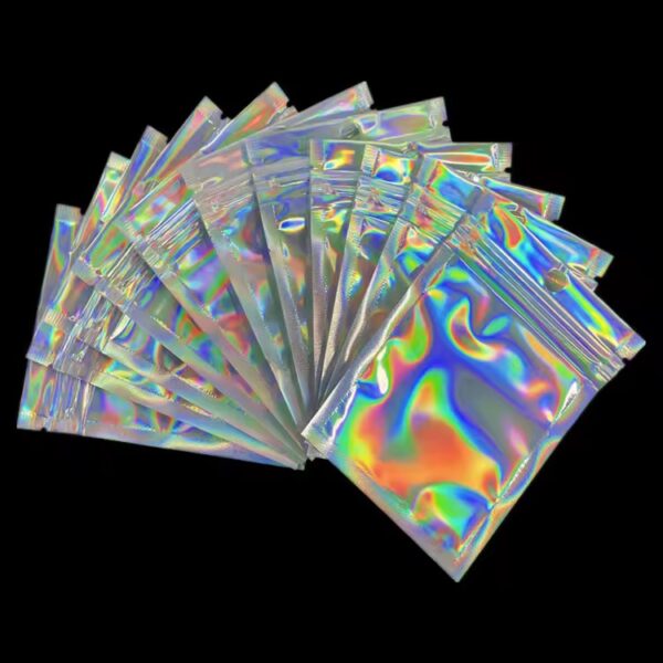 Bolsitas con zipper / ziploc x 15 unidades - Plata holográfico