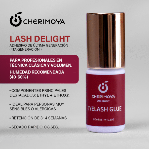 Adhesivo para extensión de pestaña 3ml Glue Rojo - Cherimoya