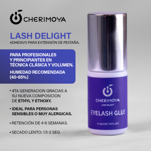 Adhesivo para extensión de pestaña 3ml Glue Azul - Cherimoya