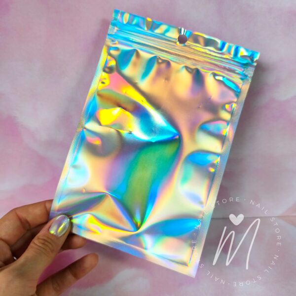 Bolsitas con zipper / ziploc x 15 unidades - Holográfica 12 X 17 cm