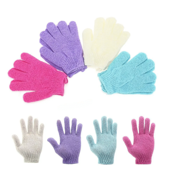 Par de guantes exfoliantes