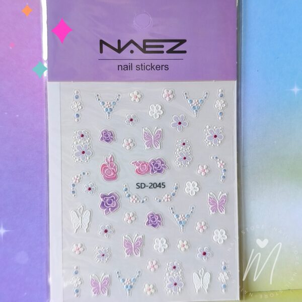 Sticker flores pastel con relieve - SD-2045