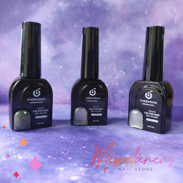 Esmaltes Ojo de gato Glitter Clear - Cherimoya