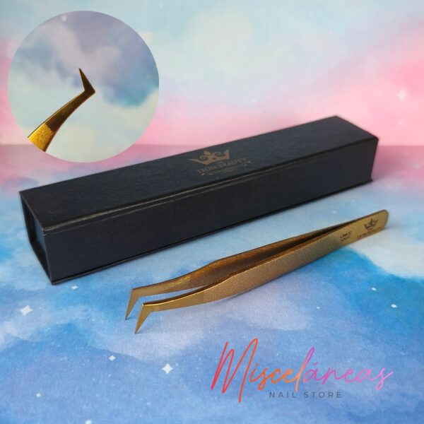 Pinza L para volumen n° 52 Glitter gold - Lion Beauty