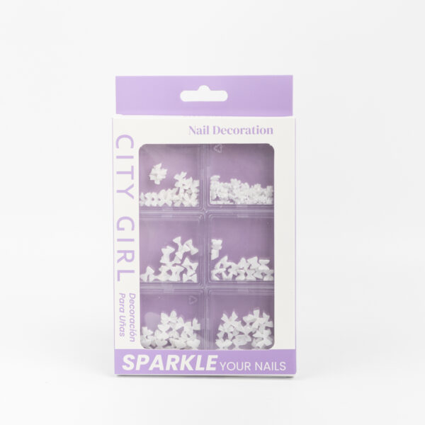 Dijes Coquette x 6 - City Girl - Blanco