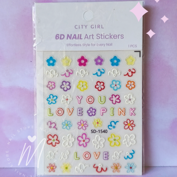 Stickers flores con relieve - City Girl - SD-1540