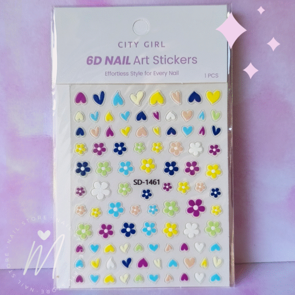 Stickers flores con relieve - City Girl - SD-1461