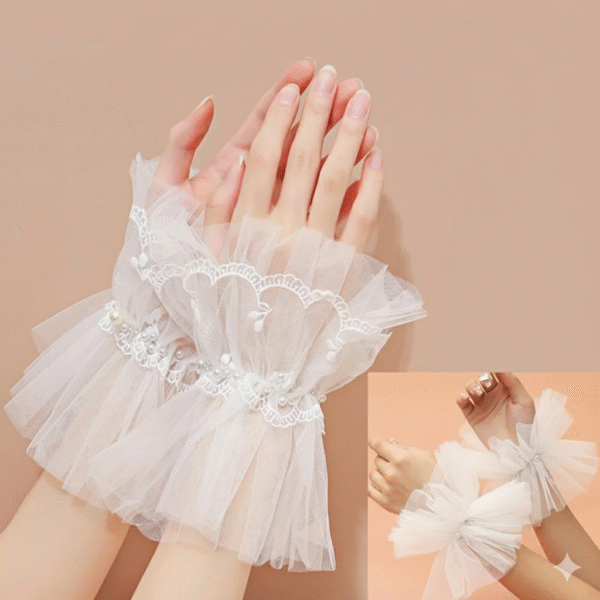 Manga para foto de puntilla y perlitas - Naez