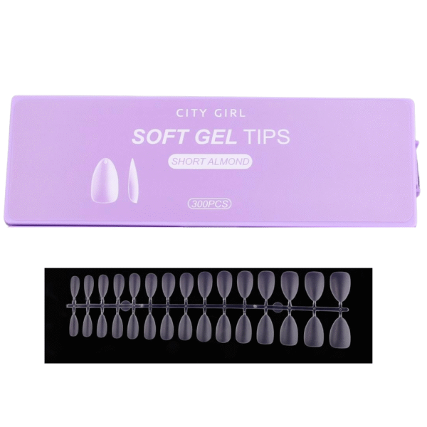 Tips Almendra corto x 300 Un. (Nueva presentación) Prelimados – City Girl