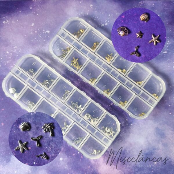 Dijes marinos grandes plata / oro – Naez