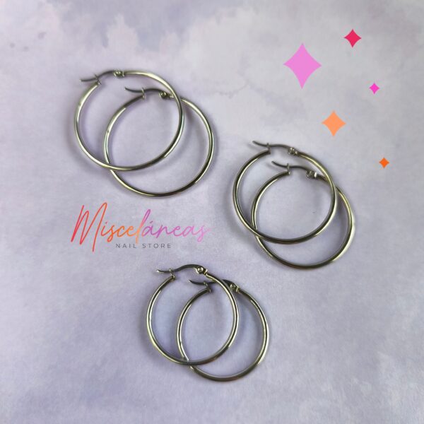 Arito argolla x 3 - Color plata