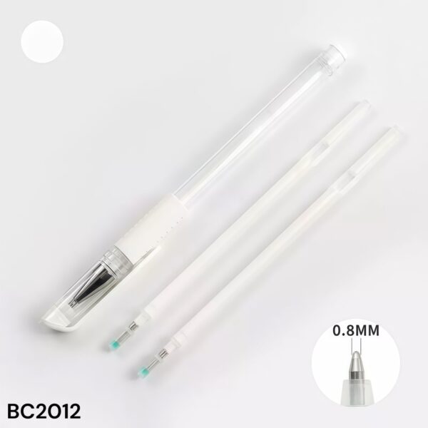 Lapicera de gel blanca - Con repuestos