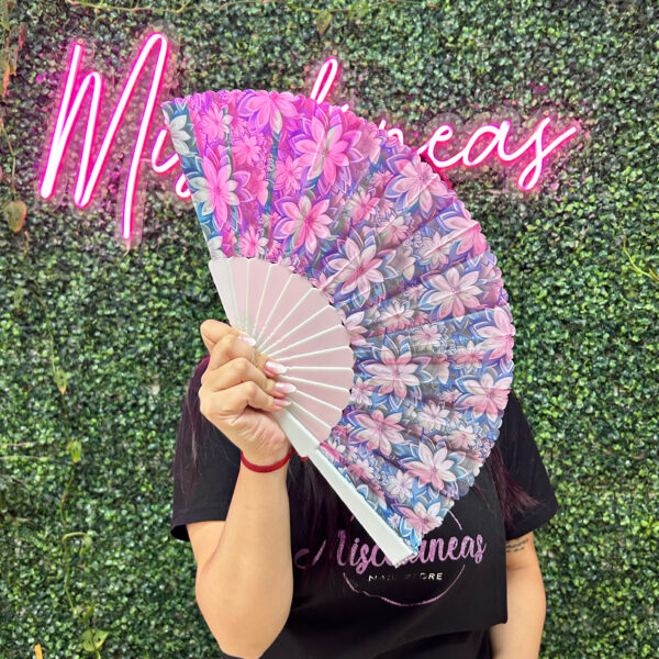 Abanico estampado - Flores