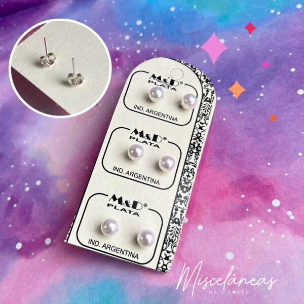 Aritos Perla x 3 pares