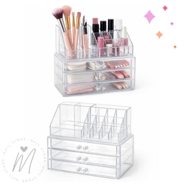 Organizador de acrílico - 3 cajones - desmontable