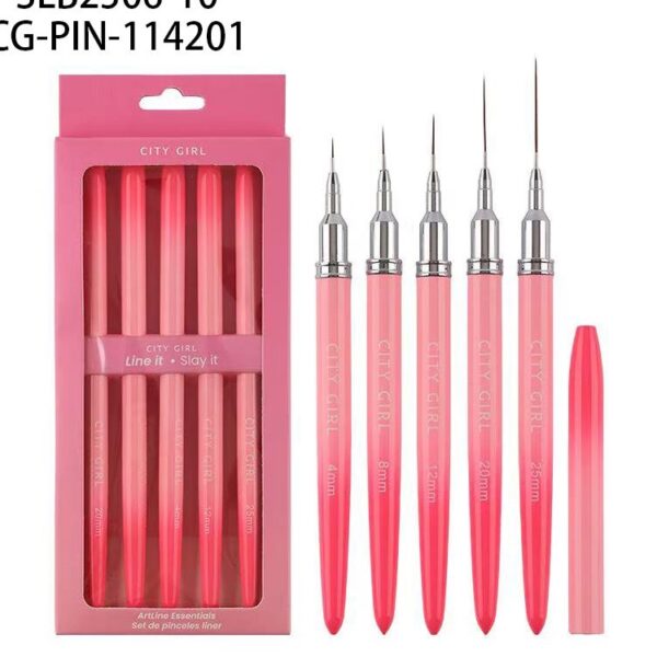 Set de liners x5 - City Girl (rosa-fucsia)