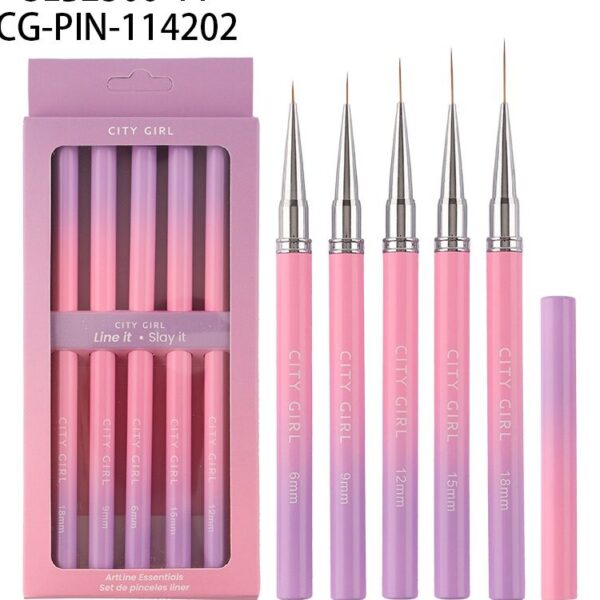 Set de liners x5 - City Girl (rosa-lila)